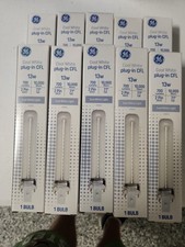 10 Count GE F13BX/841/ECO Plug-in CFL 2 PIN 13W BULBS COOL WHITE Box Of 10