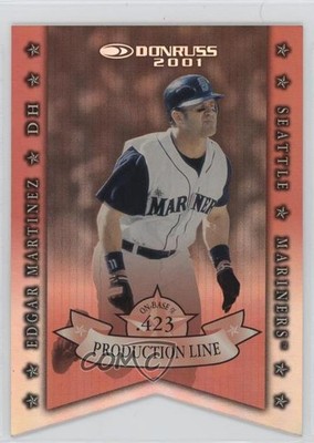 2001 Donruss Production Line Die-Cut 31/423 Edgar Martinez #PL-13 HOF 0e5c