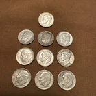 Lot of 10 - U.S. 90% Silver Dimes Various Years.