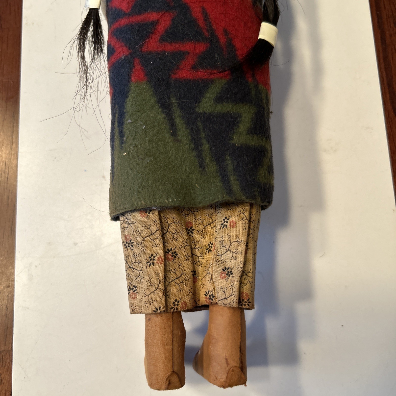 Vintage SKOOKUM BULLY GOOD INDIAN Doll 12" Papoose~Blanket Beaded Necklace VG