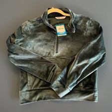 DSG Velour 1/2 Zip Pullover Dark Green Girls M 10-12 NWT - 116
