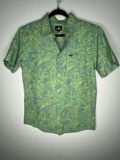 NWOT O'Neill Men's Green Tropical Button Down Shirt Size Medium