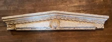 Antique Chippy White Architectural Salvage Window Door Pediment