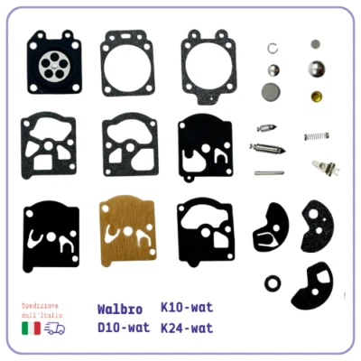 kit RIPARAZIONI MEMBRANE carburatore WALBRO K10 WAT McCULLOCH HOMELITE ALPINA