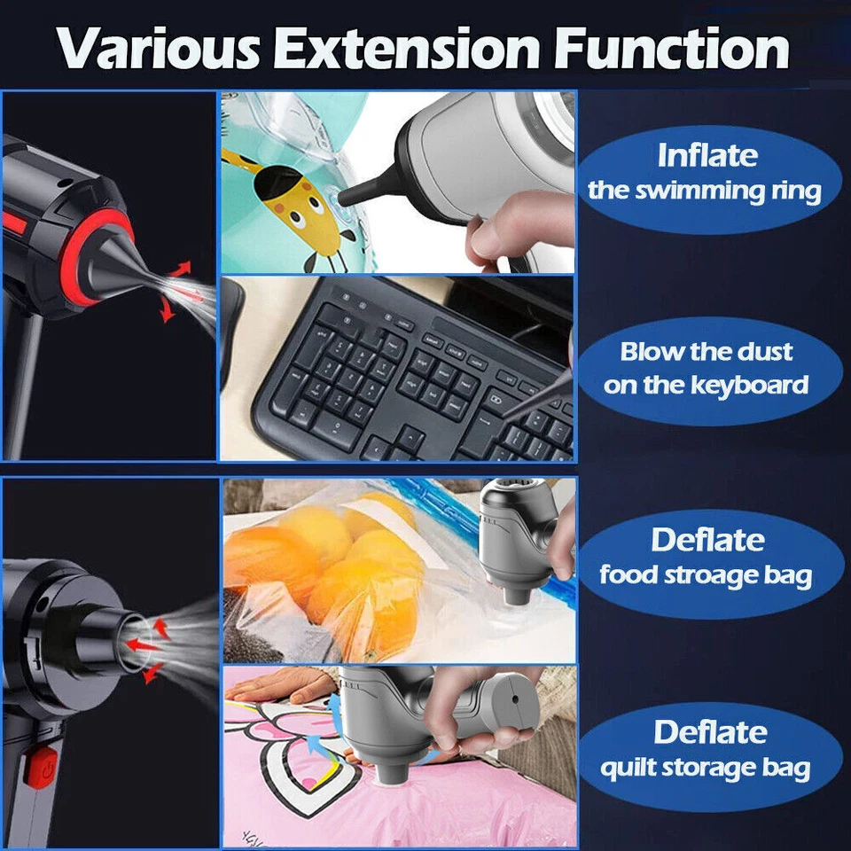 3 In 1 Wireless Car Vacuum Cleaner Household 9000Pa Strong Suction Mini Cleaner - Image 4 of 4