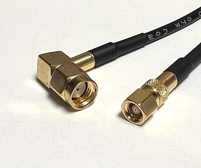 SMC Female to RP-SMA Male Angle Pick Your Length Extender ACI100 Coax Cable LOT