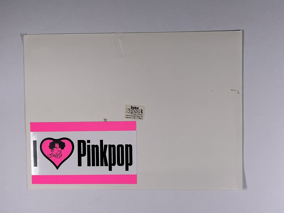 PinkPop Festival Photo Black And White Original Promo Sticker To