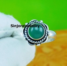 Green Onyx Gemstone 925 sterling silver handmade Gift Ring US size 5 to 10