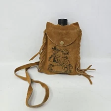Bloom Brothers Leather Canteen Crossbody Flask Vintage New Unused