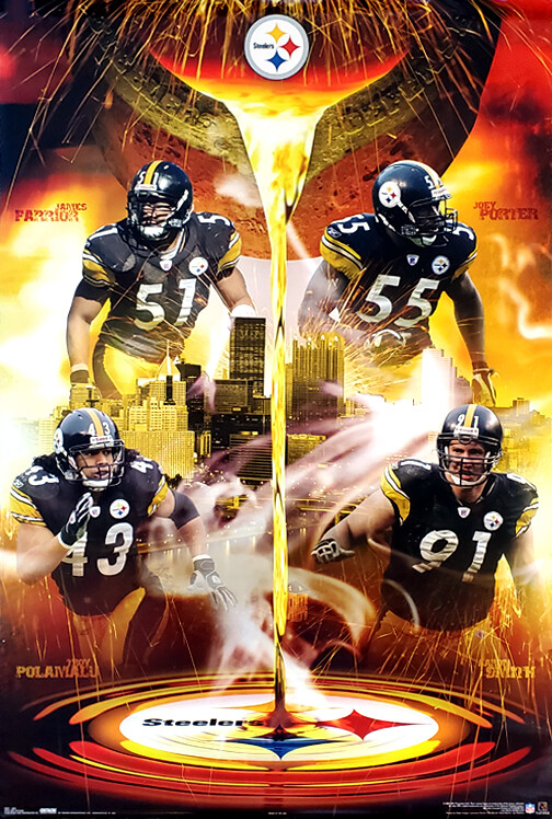 Pittsburgh Steelers DEFENSE 2005 22x34 Wall POSTER - Polamalu