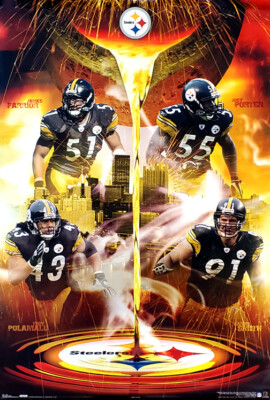 Pittsburgh Steelers DEFENSE 2005 22x34 Wall POSTER - Polamalu