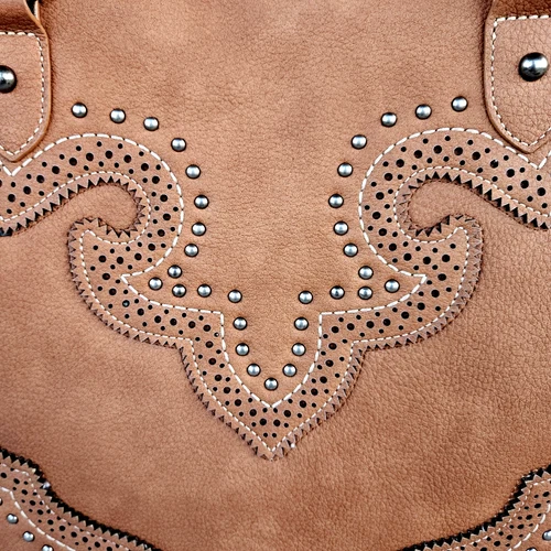 American Bling Concealed Carry Purse and Wallet Scroll Tooling Western Bag Brown - Picture 3 of 13