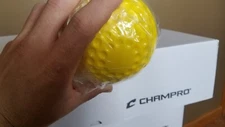 1 Dozen (12) New Softballs 12" Champro Yellow Dimpled Batting Pitching Machine 