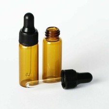 10PCS 5ml Amber Glass Dropper Amber Bottle/Vials Essential Oil Container