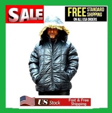 Unisex Warm Winter Padded Puffer Bubble Coat ZipUp Jacket Hooded Quilted Outwear