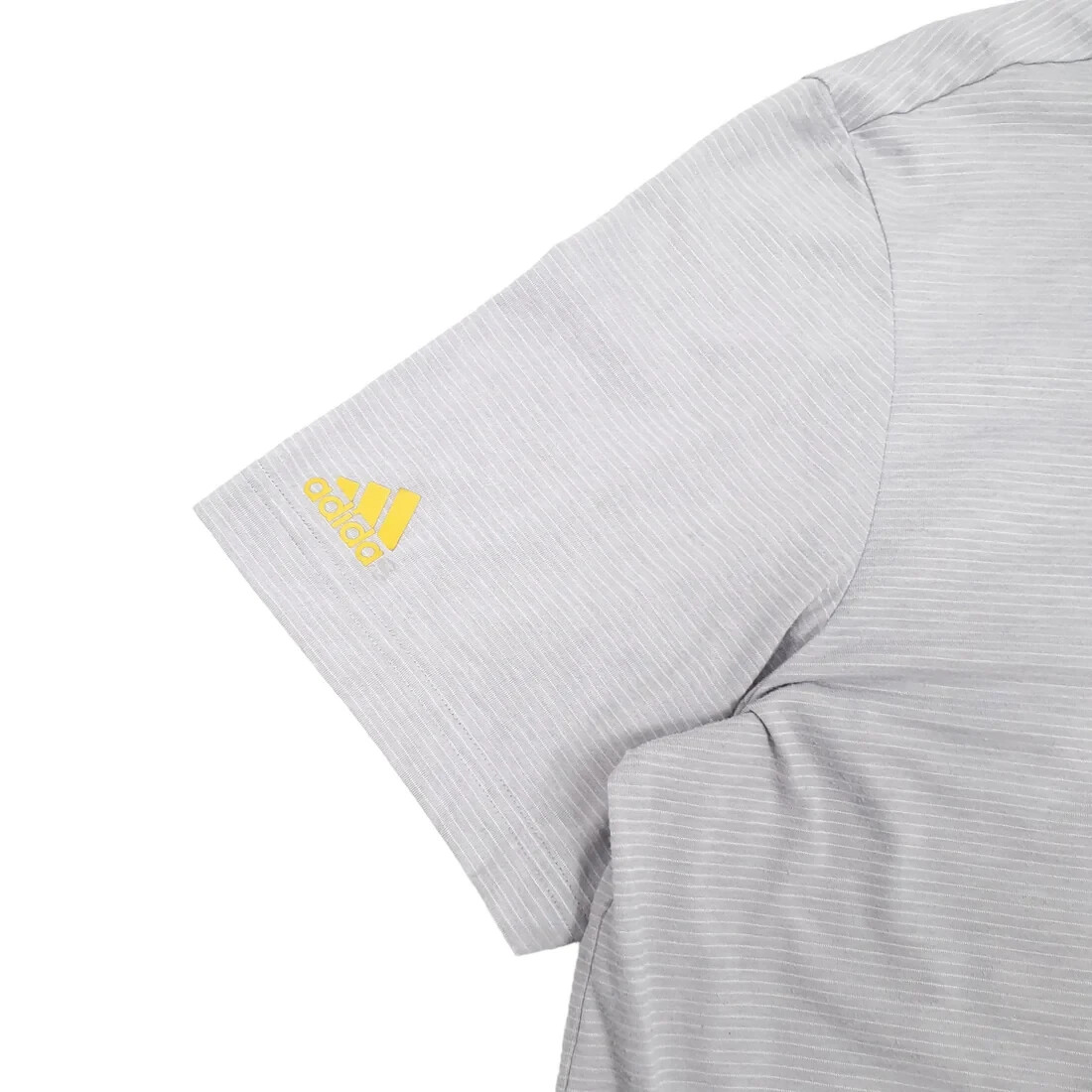 ADIDAS Grey Polo Shirt Active Short Sleeve Polyester Mens L image 4