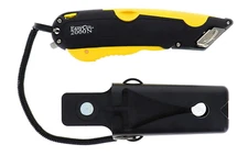Easy Cut Safety Box cutter Knife with holster, lanyard & two blades Easycut NEW