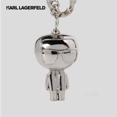 Karl Lagerfeld K/IKONIK Metal KARL Keychain Silver Gunmetal