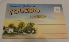 1 Toledo Ohio postcard folderArt Museum University Toledo 18 Views