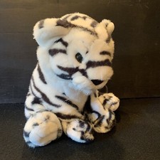 Geoffrey Inc White Tiger Cub Baby 10" Plush Stuffed Animal Realistic Toy 1992