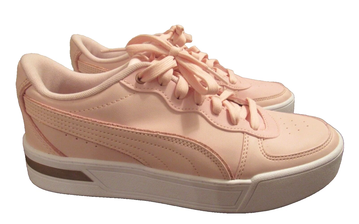 Puma Skye Metallic Peachskin Pink Women Casual Lifestyle Shoes 374797 02 SZ 9.5