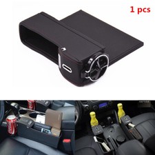 Car SUV Left Side Seat Gap Slit Storage Pocket Organizer Cup Holder Coin Box 1X