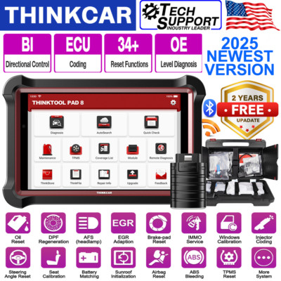 ThinkTool Pad8 Car Bidirectional OBD2 Diagnostic Scanner IMMO ECU Coding BMS SAS