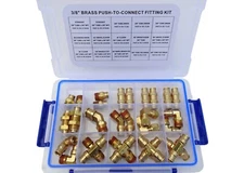 Road Superior DOT Approved Asstd 3/8” Brass Quick Connect Air Line Fitting Kit