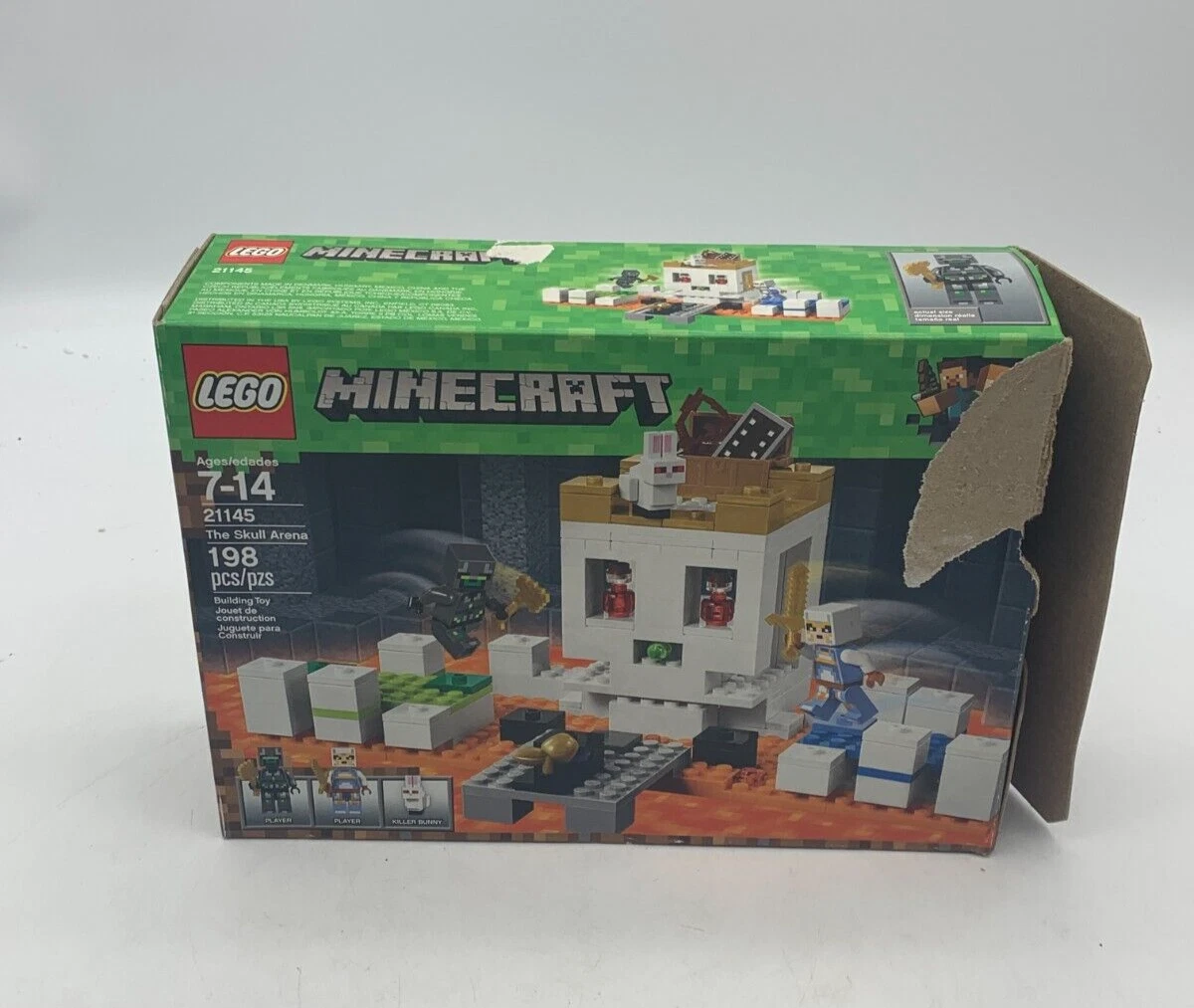 LEGO Minecraft The Skull Arena 21145 Play Set 198 Pcs Open Box