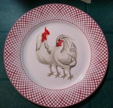 Home Essentials Rooster Dinner Plate 10 5/8" across Motif #1