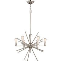 Elstead Uptown Carnegie Kronleuchter E27 6-Fach Imperial Silber