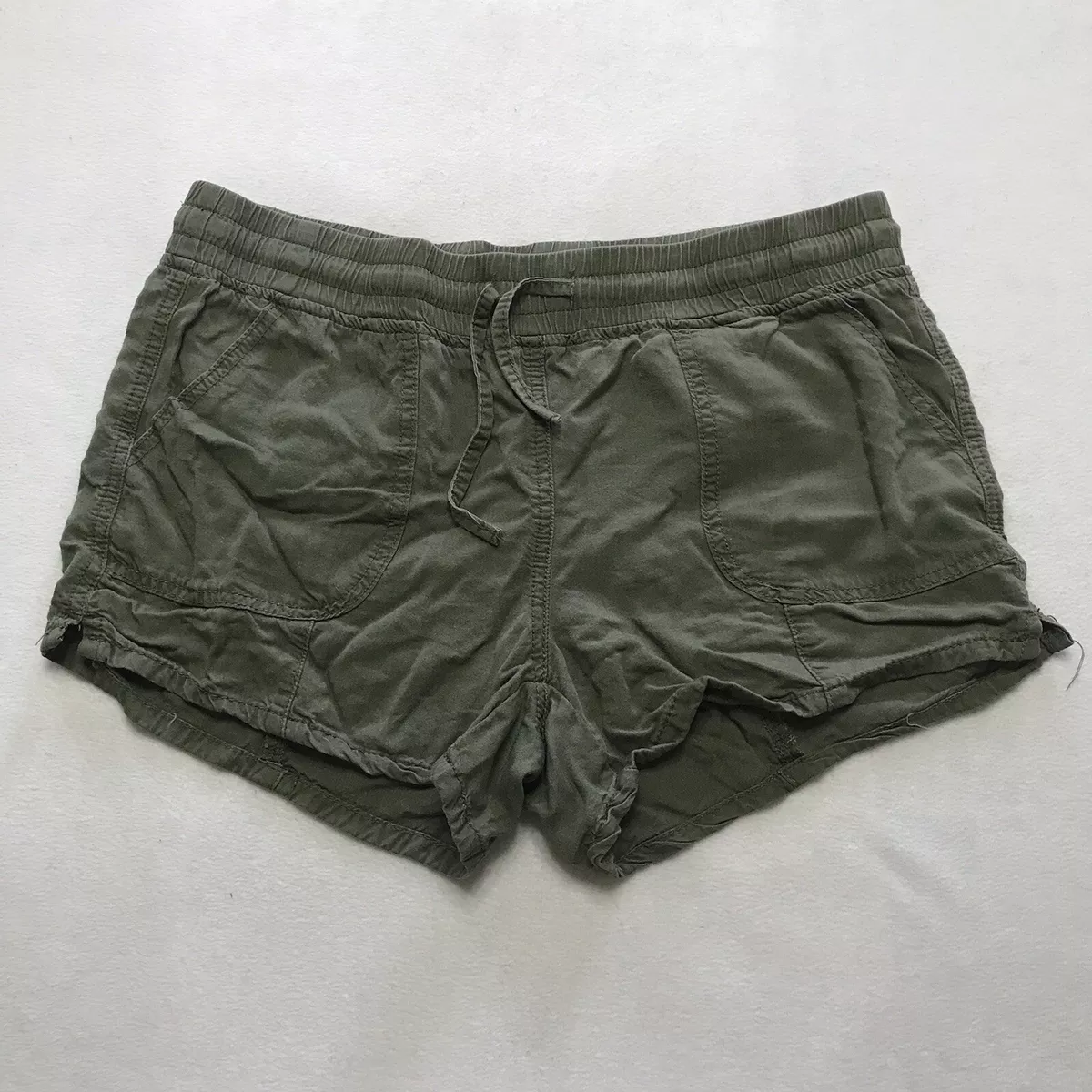 Harmony Havoc Green Elastic Waist Draw String Shorts Size Large
