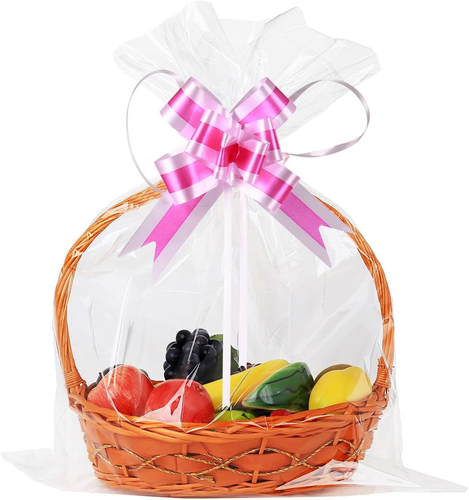 50 Packungen Große Zellophantüten 24" x 30" Klar Zellophan Geschenkkorb Verpackungen Extr - Bild 3 von 5