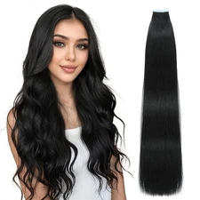 Tape In Extensions Human Hair Straight 20 pcs/pack, 50 grams
