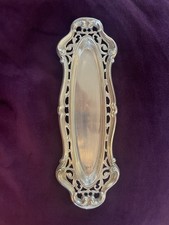 Vintage Ornate Silver Plate Vanity Tray. Reti...