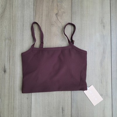 Wilo The Label Corsetry Bra Chocolate Brown Sports Bra Women Sz XS NWT