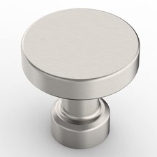 10 Pack Brushed Satin Nickel Kitchen Cabinet Knobs 1-1/6 Inch 30mm Single Ho...