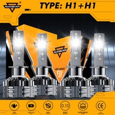 AUXBEAM H1 H1 Combo 220W 48000LM LED Headlight High Low Beam Bulbs White 6500K