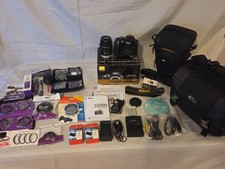 Nikon D3300 DSLR Camera w/ DX VRII Zoom Lens, Case, Charger, batteries AND MORE