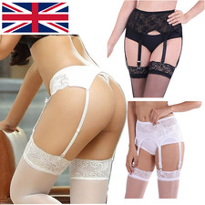 Women's Sexy Lace Stockings Seamed Glossy 5 Denier Hold Ups Stockings