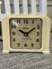 Vintage Telechron 7H137 "Little Tel" Alarm Clock * 1945-1949 * WORKING Quietly!
