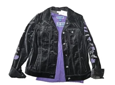 NWT Macy’s Style & Co.  Embroidered Black Velvet Jacket With tank Size S/M