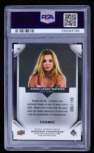 Anna Leigh Waters 2024 Upper Deck Goodwin Cosmic 096/199 Platinum PSA 10 [xdC41 - Picture 2 of 2