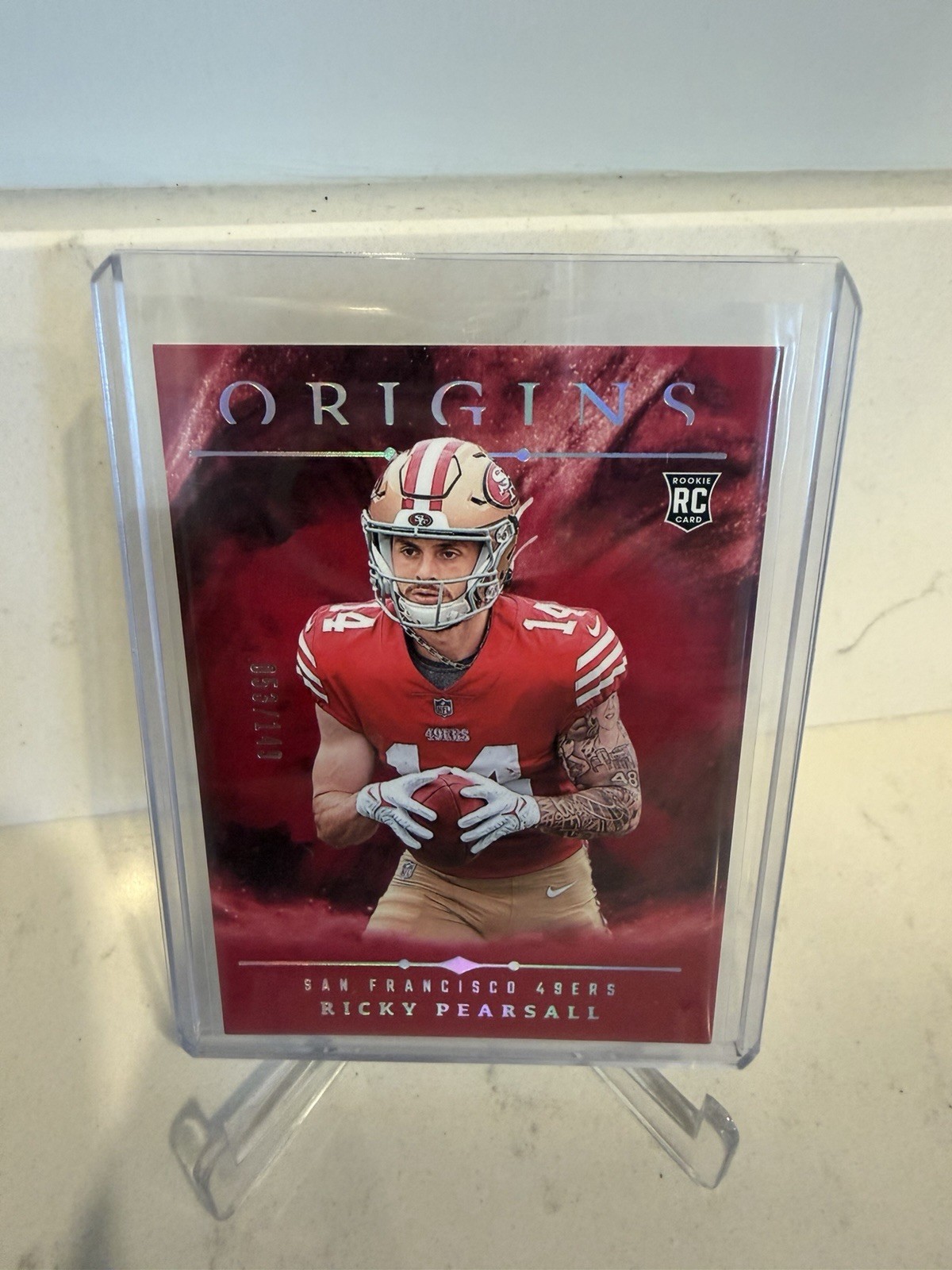 2024 Panini Origins - Rookies Ricky Pearsall RC #133 Red /149 Color Match 49ers