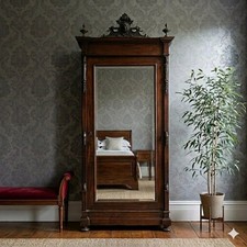 Armadio Antico Impiallacciato Bois de Violette Italia XIX Secolo Originale