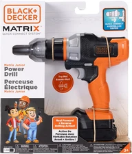 BLACK+DECKER Matrix Jr. Power Drill Kids Tools Play Toy with Forward & Reverse D