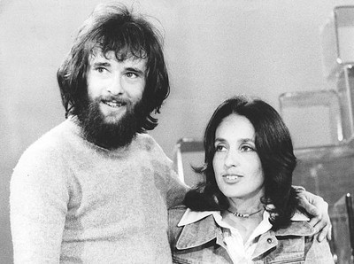 Maxime Le Forestier French singer Joan Baez singer March 30 1973 Old Photo