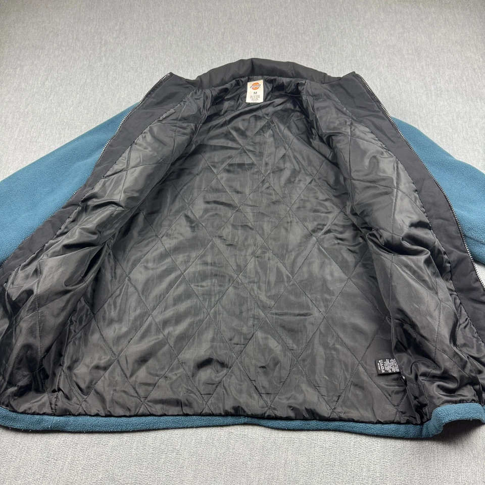 Dickies Jacket Mens Medium Blue Black Full Zip Fleece Coat Workwear Outdoor - Image 4 of 4