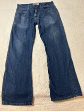 Levi's 797 00 Men’s 34x32 jeans bootcut blue denim pants Shirt Hem
