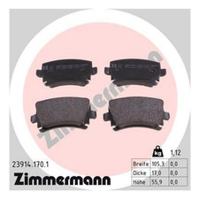 ZIMMERMANN Bremsbelagsatz Bremsbeläge für Audi VW Skoda Seat Beläge hinten